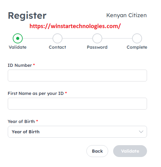 register ecitizen account