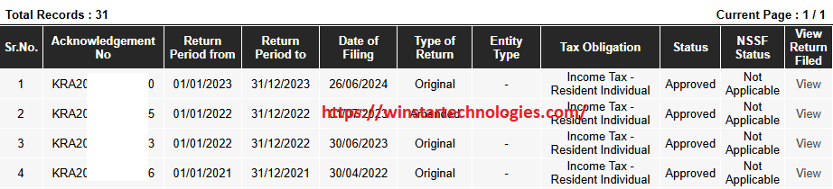 view filed returns